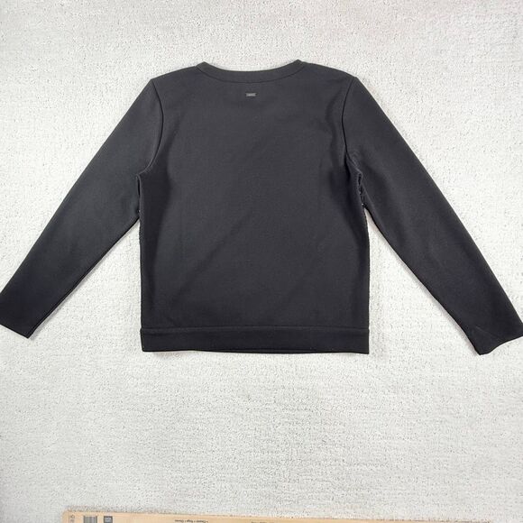 Armani Exchange A/X black sequin mesh argyle crew neck sweatshirt - US Women’s M - Picture 2 of 10
